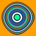 Abstract and Contemporary digital art colourful circle design