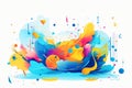 Abstract continuous music notes in line art style, sound concept background with one sheet icon