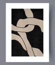 Abstract contour lavalier lines wall art print
