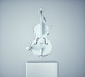 Abstract contrabass playing itself. Self taught and talent concept Royalty Free Stock Photo