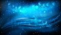 Abstract Cool Blue Blur Lights Background Image