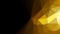 Abstract Cool Gold Low Poly Background Illustration