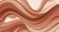 Abstract Copper Flowing Lines Background with Smooth Wave Pattern Texture Royalty Free Stock Photo