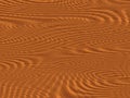 Abstract copper orange wavy shapes 3D illustration, rounded