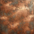 Abstract Copper Texture with Blue Patina, AI Generated Royalty Free Stock Photo