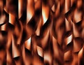 Abstract Copper Toned Wavy Texture