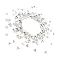 Abstract copyspace hexagon frame background isolated Royalty Free Stock Photo