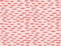 Abstract coral horizontal hand painted oval brush strokes and dots seamless vector pattern