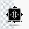 Abstract, core, fabrication, formation, forming Glyph Icon on Transparent Background. Black Icon Royalty Free Stock Photo