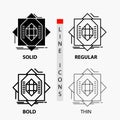 Abstract, core, fabrication, formation, forming Icon in Thin, Regular, Bold Line and Glyph Style. Vector illustration Royalty Free Stock Photo