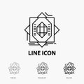 Abstract, core, fabrication, formation, forming Icon in Thin, Regular and Bold Line Style. Vector illustration Royalty Free Stock Photo