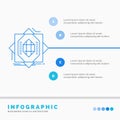 Abstract, core, fabrication, formation, forming Infographics Template for Website and Presentation. Line Blue icon infographic Royalty Free Stock Photo