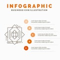 Abstract, core, fabrication, formation, forming Infographics Template for Website and Presentation. Line Gray icon with Orange Royalty Free Stock Photo
