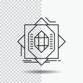 Abstract, core, fabrication, formation, forming Line Icon on Transparent Background. Black Icon Vector Illustration Royalty Free Stock Photo