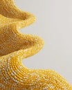 Abstract corn texture wave in vibrant yellow and white tones Royalty Free Stock Photo
