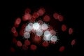 Abstract coronavirus bokeh background on black