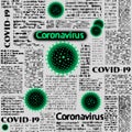 Abstract coronavirus virions.. Seamless vector image