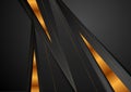 Abstract corporate black and golden concept art background