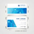 Abstract corporate blue technology name card template design for business. illustration vector eps10