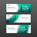 Abstract corporate horizontal web banner template