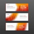 Abstract corporate horizontal web banners set