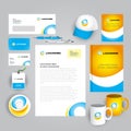 Abstract corporate identity template with logo. Stationery template. Vector company style for brandbook and guideline.