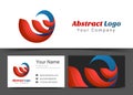 Abstract Corporate Logo and Business Card Sign Template. Royalty Free Stock Photo
