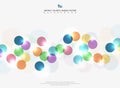 Abstract corporate tone colorful circle bubble with light glitters background. You can use for ad, poster, web, artwork, page,