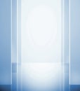 Abstract blue corridor walls Royalty Free Stock Photo