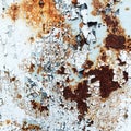 Abstract corroded colorful wallpaper grunge background iron rusty artistic wall peeling paint. Royalty Free Stock Photo