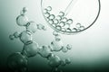 Abstract cosmetic laboratory. Chemical laboratory research. Cosmetic Essence Molecule Bubble