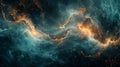 Abstract cosmic background with nebulous clouds