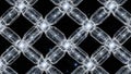 Abstract cosmic lattice with glowing nodes and galactic structures Royalty Free Stock Photo