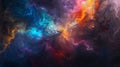Abstract cosmic nebula with colorful gases Royalty Free Stock Photo