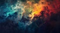 Abstract Cosmic Nebula: A Symphony of Fire and Ice Royalty Free Stock Photo