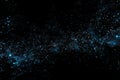 Abstract Cosmic Network with Glowing Blue Nodes and Connecting Lines. Royalty Free Stock Photo