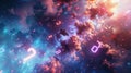 Abstract Cosmic Numerology Concept Art Royalty Free Stock Photo