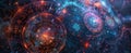 Abstract Cosmic Numerology and Geometry Visualization Royalty Free Stock Photo