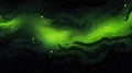 Abstract Cosmic Swirls with Stars. Abstract swirls of green and black under a star-studded sky