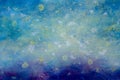 Abstract cosmos starry sky planet blue background oil acrylic painting artistic brush stroke and splatter background watercolor