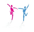 Abstract couple of dancers Royalty Free Stock Photo