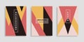 Abstract cover background. Set of A4 vertical brochures. Flat style. Vector illustration. Business template collection.