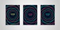 Abstract Cover Collection With Colorful Wavy Lines