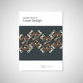 Abstract cover design, business brochure template layout, annual report, booklet or book. Chain geometric pattern