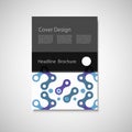 Abstract cover design, business brochure template layout, annual report, booklet or book. Chain geometric pattern