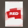 Cover design with red shape. Vector layout Royalty Free Stock Photo
