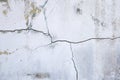 Abstract crack pattern on old white concrete wall background Royalty Free Stock Photo