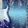 Abstract cracked background electric guitar