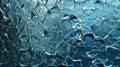 Abstract Cracked Glass Texture with Blue Tones Royalty Free Stock Photo
