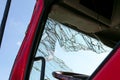 Smashed Truck Window. Royalty Free Stock Photo